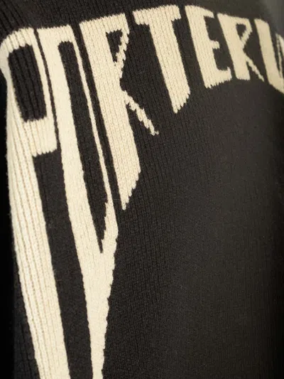 Rick Owens Porteville Wool Sweater Knitwear Black In Multi