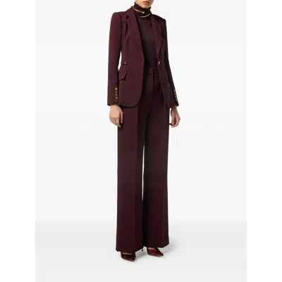 Elisabetta Franchi Wool Blend Turtle-neck Sweater In Purple