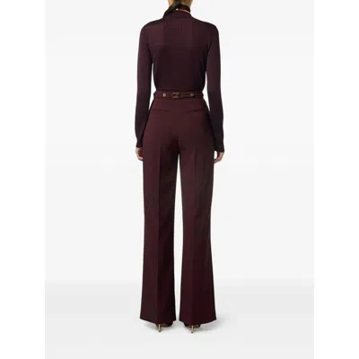 Elisabetta Franchi Wool Blend Turtle-neck Sweater In Purple
