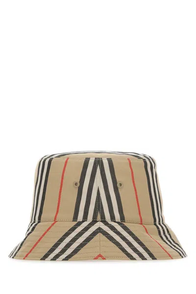 Burberry Beige Signature Bucket Hat In Multi