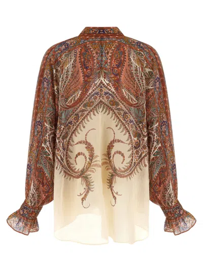Zimmermann Rhiannon Tie Neck Shirt And Blouse Multicolor