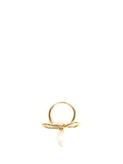 Marni Knot Detailed Embellished Ring In Gold