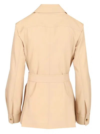 Max Mara Short Safari Jacket Jackets Beige In Neutral