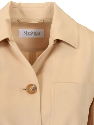 Max Mara Short Safari Jacket Jackets Beige In Neutral