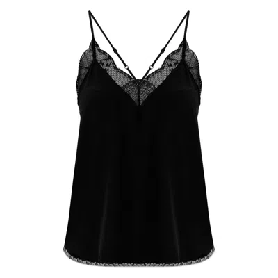 Zadig & Voltaire Lace-trimmed Camisole In Black