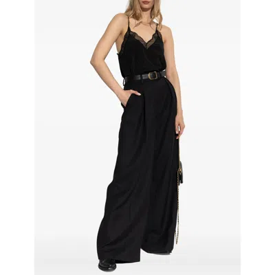 Zadig & Voltaire Lace-trimmed Camisole In Black