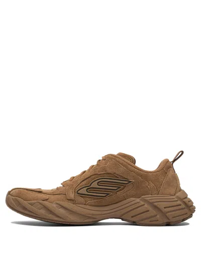 Balenciaga Men Monday Sneakers In Brown