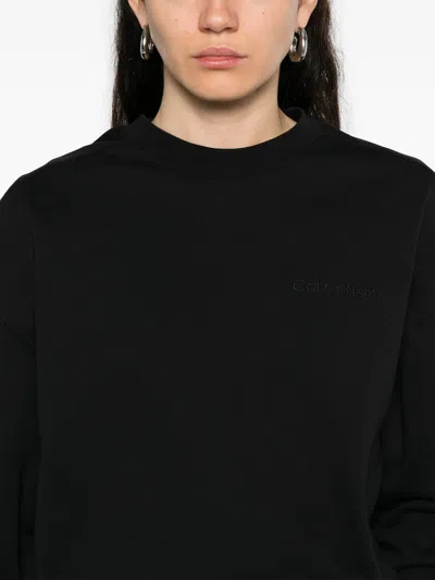Calvin Klein Comfortable Crew Neck Knitwear In Black