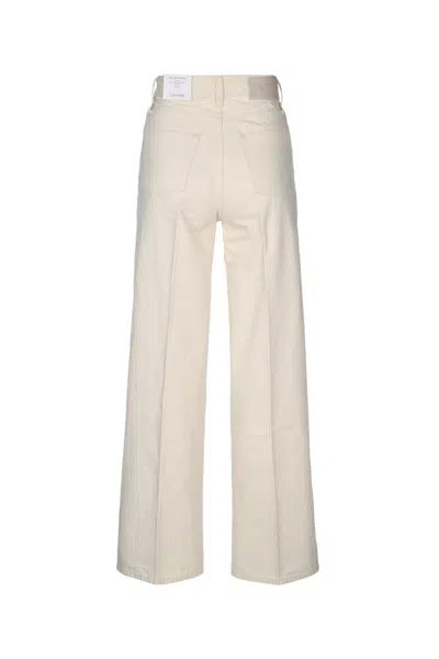 Calvin Klein Wide Linen Trousers Pockets