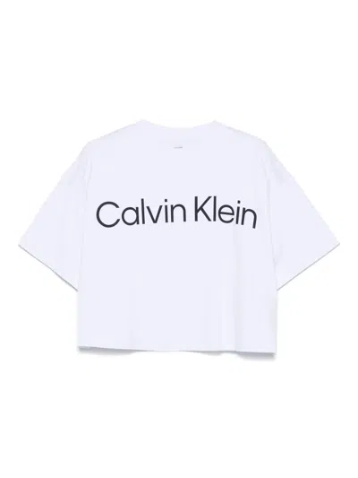 Calvin Klein T Shirt Corta Squadrata Con Grafica Con Logo In Black