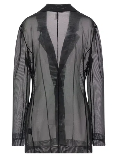 Norma Kamali Transparent Blazer Blazers Black