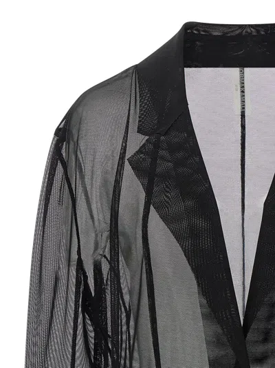 Norma Kamali Transparent Blazer Blazers Black