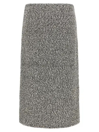 Tory Burch Tweed Skirt Skirts Black In Black