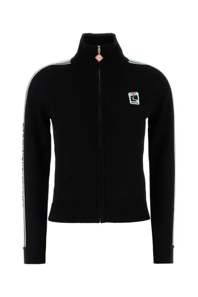Casablanca Black Wool Cardigan