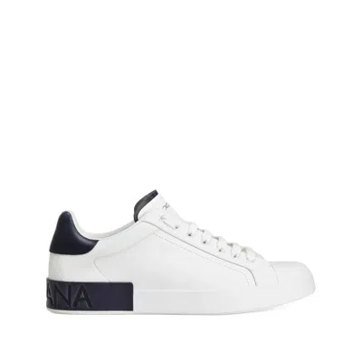 Dolce & Gabbana Sneakers From The Portofino Line In Calfskin In White