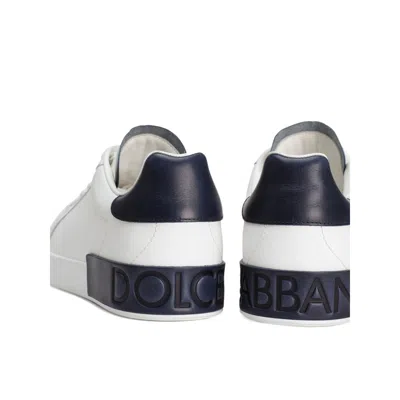 Dolce & Gabbana Sneakers From The Portofino Line In Calfskin In White
