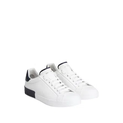 Dolce & Gabbana Sneakers From The Portofino Line In Calfskin In White