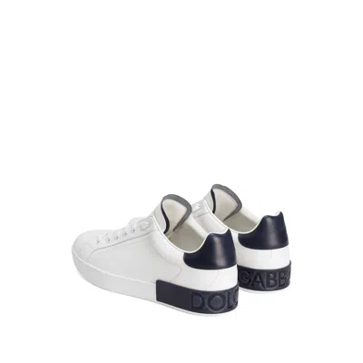 Dolce & Gabbana Sneakers From The Portofino Line In Calfskin In White