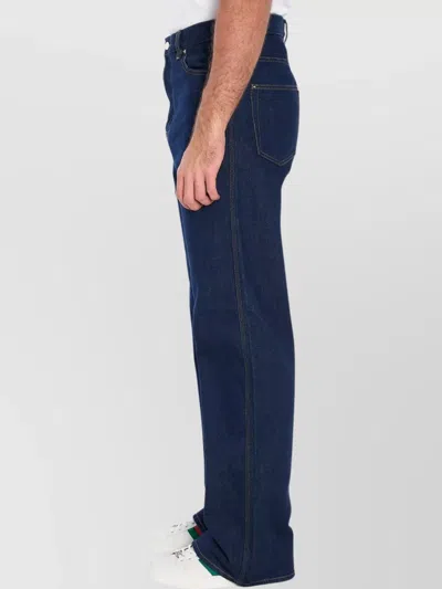 Gucci Mens Dark Blue Brand-embossed Mid-rise Straight-leg Jeans In Blue