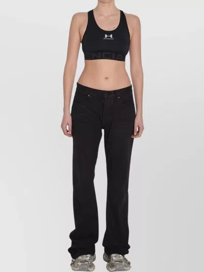 Balenciaga Collaboration Racerback Sleeveless Top In Black