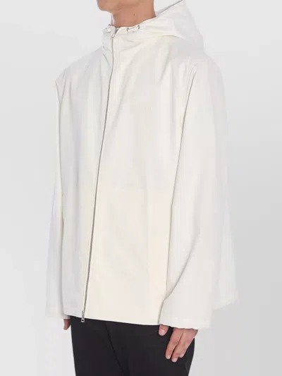 Gucci Cotton Web Hooded Drawstring Jacket In Neutral