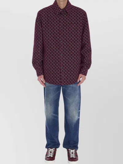 Gucci Blue Wool Blend Jackets In Purple