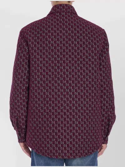 Gucci Blue Wool Blend Jackets In Purple