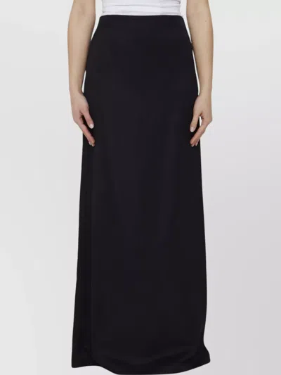 Bottega Veneta Long Silk Twill Skirt With High Waist