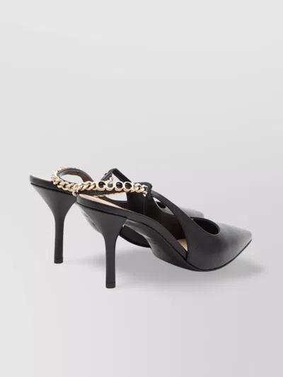 Gucci Chain Detail Leather Pumps Stiletto Heel