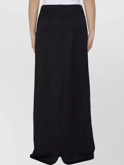Bottega Veneta Long Silk Twill Skirt With High Waist