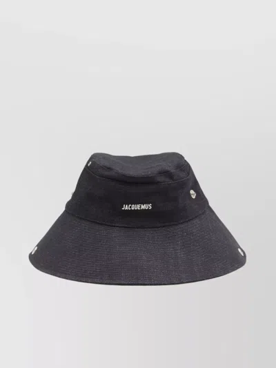 Jacquemus Denim Bucket Hat With Stitched Visor