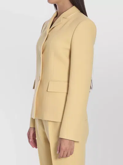 Gucci Wool Crêpe Jacket In Yellow