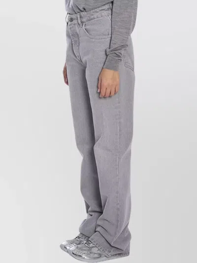 Bottega Veneta Light Grey Flared Jeans In Blue