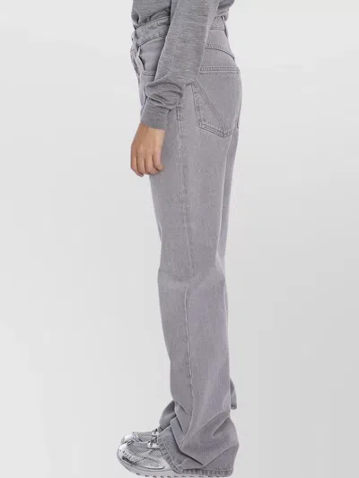 Bottega Veneta Light Grey Flared Jeans In Blue