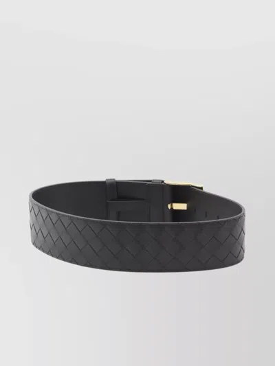Bottega Veneta Woven Intrecciato Large Watch Belt In Gray