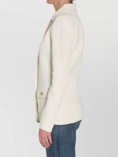 Gucci Crochet Button Cardigan In White