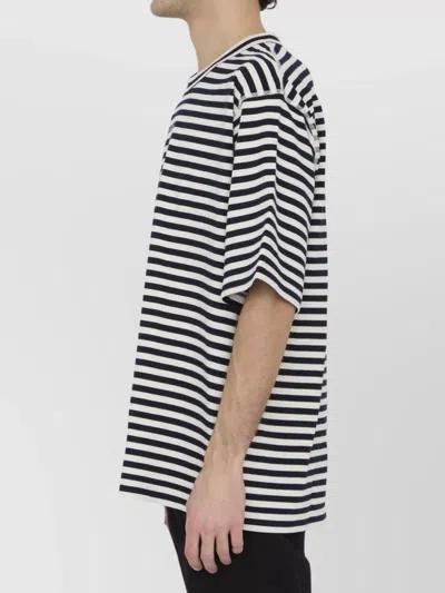 Dolce & Gabbana Striped Short-sleeved T-shirt In Black