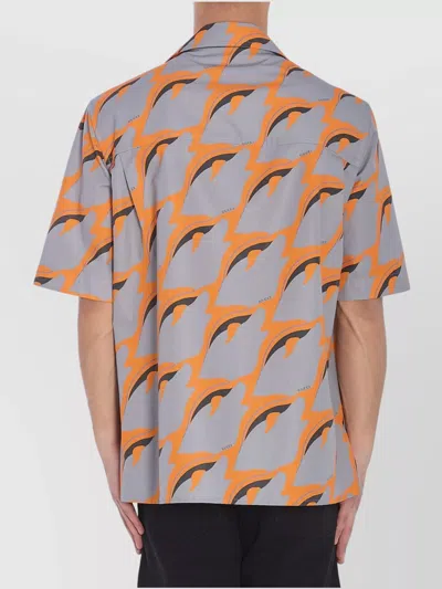 Gucci Printed Buttoned Shirt In Gray