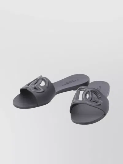 Dolce & Gabbana Logo Cut-out Rubber Slides