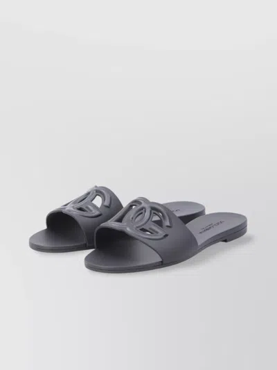 Dolce & Gabbana Logo Cut-out Rubber Slides