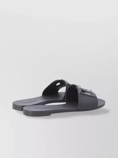 Dolce & Gabbana Logo Cut-out Rubber Slides