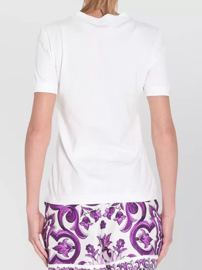 Dolce & Gabbana Jersey T-shirt With Lace Inlay
