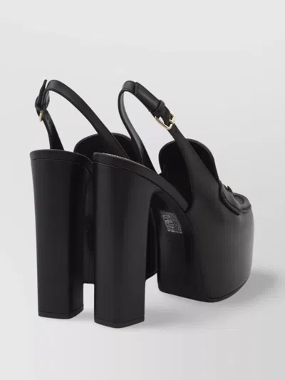 Gucci Platform Sole Horsebit Slingback Loafers