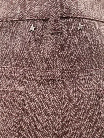Golden Goose Journey Virgin Wool Blend Herringbone Painter Pants In Brown