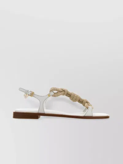 Prada Fabric And Leather Sandals