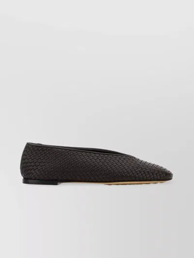 Bottega Veneta Rosa Ballerinas With Flat Sole And Woven Texture