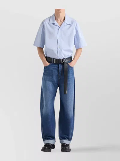 Givenchy Cotton Striped Shirt Stamp In Blue