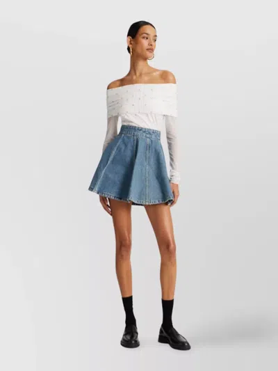 Rotate Birger Christensen Mini Skirt In Denim