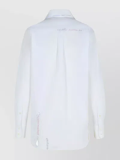 Marni Cotton Shirt With Chest Pocket And Structured Collar In White