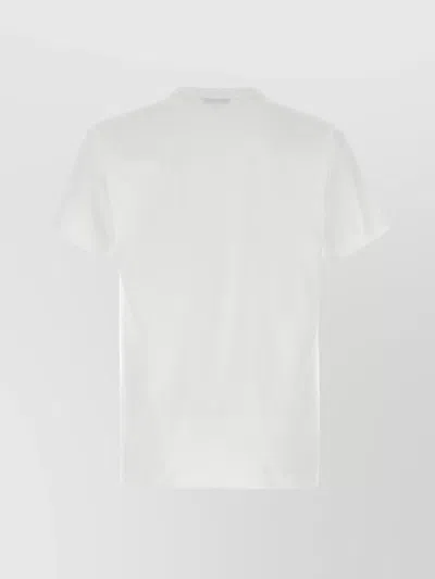 Comme Des Garçons Play Graphic Print Crew Neck Short Sleeves T-shirt In White